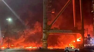  آتش‌سوزی در تأسیسات گازی حبشان امارات