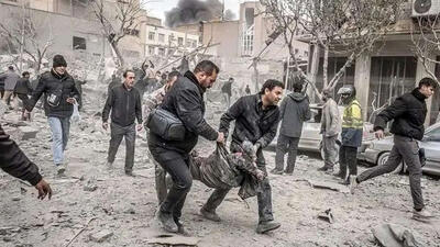  فیلم لحظه حمله به پل B1 کرج  /   ۸ کشته و ۹۵ مجروح غیرنظامی / نقض قوانین جنگ و جنایت جنگی