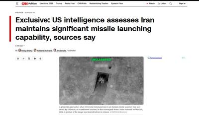  سی‌ان‌ان: ارزیابی اطلاعاتی آمریکا نشان می‌دهد ایران کماکان توانایی قابل‌توجهی در عرصه موشکی و پهپادی دارد