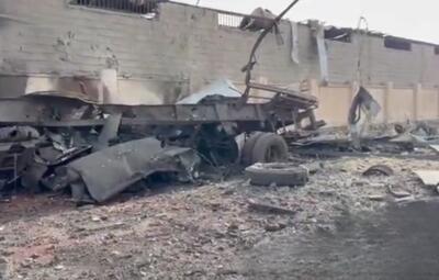  حمله هوایی به انبار امدادی هلال‌احمر در بوشهر/ تخریب ۲ کانتینر و ۲ خودروی امدادی