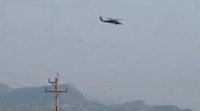  تصاویر دو هلی کوپتر بلک هاوک که مورد اصابت قرار گرفتند