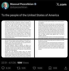  پزشکیان به هدف خود در قبال افکار عمومی آمریکا رسید