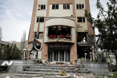  آثار حملات هوایی آمریکا و رژیم صهیونیستی به دانشگاه شهید بهشتی ایران