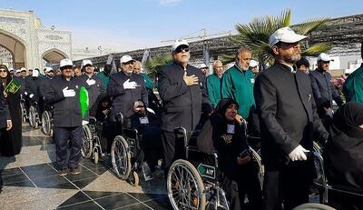  روایتی از طرح تشرف توان‌یابان به روضه منوره/خدمت رسانی در مسیر زیارت نور