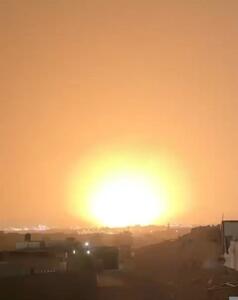  عکس: شدت انفجار موشک ایرانی شبِ صهیونیست‌ها را روز کرد!