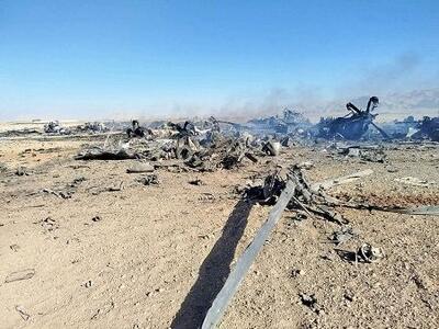  فیلم هوایی از محل سقوط هواپیمای آمریکایی