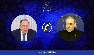  رایزنی تلفنی وزرای خارجه ایران و روسیه درباره تحولات منطقه