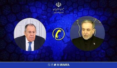  تماس تلفنی وزرای امور خارجه جمهوری اسلامی ایران و روسیه