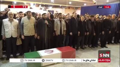  اقامه نماز بر پیکر مطهر سردار پاسدار شهید فتحعلی‌زاده، فرمانده یگان ویژه فاتحین