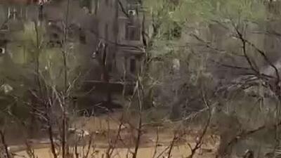  سیل در ماخاچکالا باعث فرو ریختن یک خانه و از بین رفتن پایه آن شد