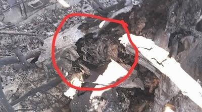  تصویر جسد سوخته در لاشه هواپیمای آمریکا در اصفهان