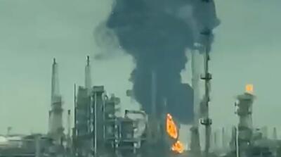  تصاویر پالایشگاه کویت پس از اصابت پرتابه‌ها