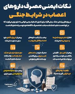  اینفوتابناک | مصرف داروهای اعصاب در شرایط جنگی