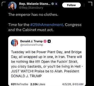  نمایندۀ کنگره آمریکا خواستار برکناری ترامپ شد