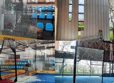  آسیب به زمین های پدل باشگاه انقلاب در پی حملات اسرائیل و آمریکا