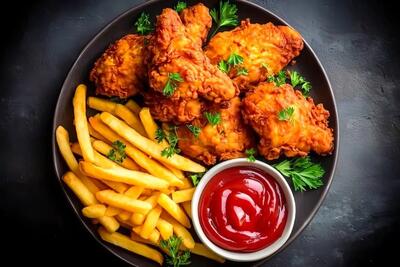  روش پخت مرغ سوخاری بدون روغن