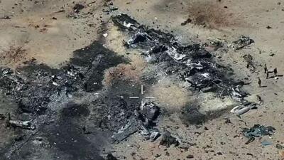  تصاویر هوایی ویژه از محل منهدم شدن هواپیماهای آمریکایی که برای نجات خلبان ارتش این کشور وارد ایران شده بود