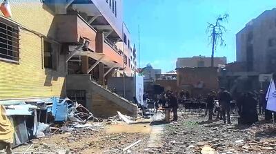  تصاویر تخریب دبیرستان علامه حلی پس از بمباران