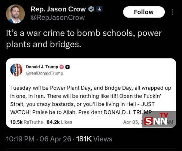  واکنش نماینده کنگره به تهدید ترامپ در خصوص حمله به زیرساخت‌های غیر نظامی