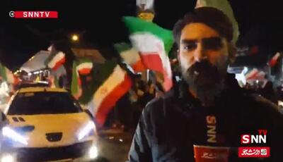  گزارش SNNTV از برپایی ۲۴ ساعته پرچم ایران در چهارراه ولی عصر تهران + فیلم