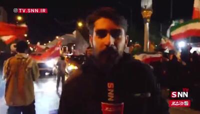  خبرنگار SNNTV داستان پرچمی را روایت می‌کند که از ۹ فروردین در چهارراه ولی عصر تهران به صورت ۲۴ ساعته برافراشته شده است