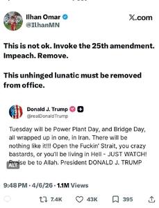  واکنش ایلهان به ادبیات وحشیانه ترامپ علیه ایران