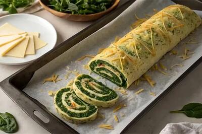  دستور ساده رولت اسفناج و پنیر؛ جایگزین سالم پیتزا