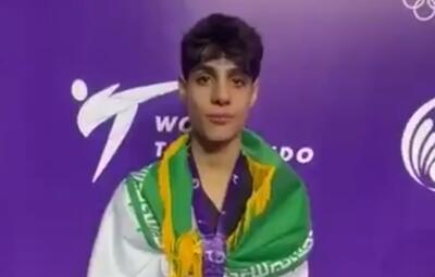  مدالم را تقدیم شهدای مدرسه شجره طیبه میناب می‌کنم