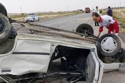  ۷ مصدوم بر اثر  واژگونی پراید