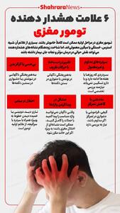  اینفوگرافی| ۶ علامت هشدار دهنده تومور مغزی