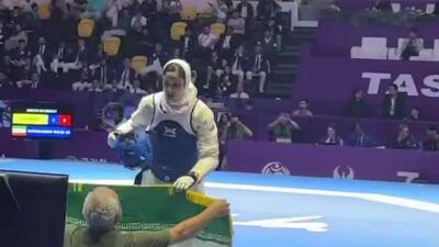  دختر تکواندو‌کار ایران قهرمان جهان شد