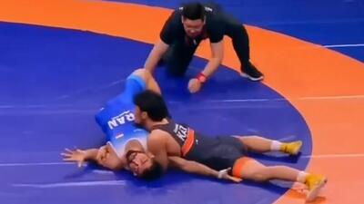  نقره رضایی، همزمان با ضربه‌فنی روی غافلگیری