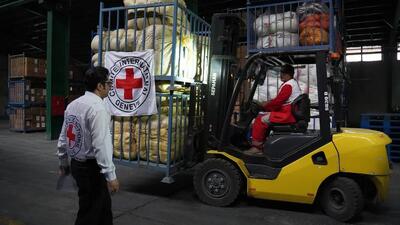  ارسال اولین کمک صلیب سرخ برای ایران