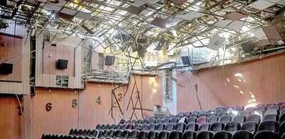  وضعیت سینما  شکوفه   بعد از بمباران