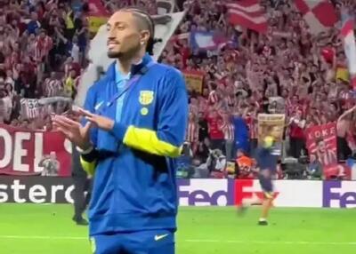  برخورد تند رافینیا با اتلتیکو: حذف می‌شوید (عکس)