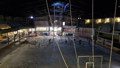  آغاز مرمت قسمت‌های آسیب دیده فدراسیون کشتی بر اثر موج انفجارها