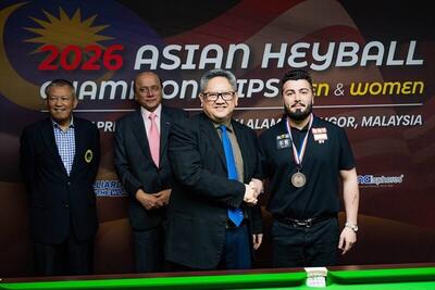  مدال برنز سینا ولیزاده در هی بال قهرمانی آسیا ۲۰۲۶