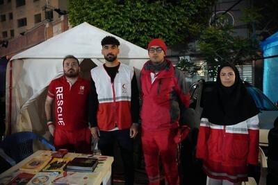  حضور سامان فلاح در جمع نیرو‌های هلال احمر