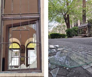  تصاویری از آسیب به کلیسای تاریخی سنت نیکولای تهران