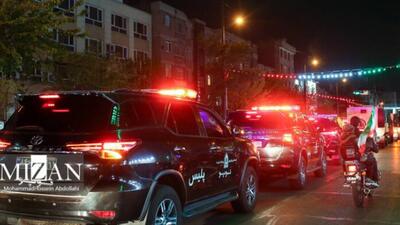  کاروان خودرویی تیپ ویژه نوپو یگان‌های ویژه فراجا در تهران