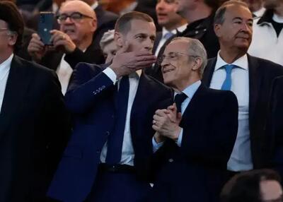  برخورد پرز و رئیس یوفا در فینال لیگ قهرمانان