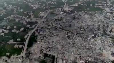  تصاویر شدت تخریب وحشیانه جنوب لبنان