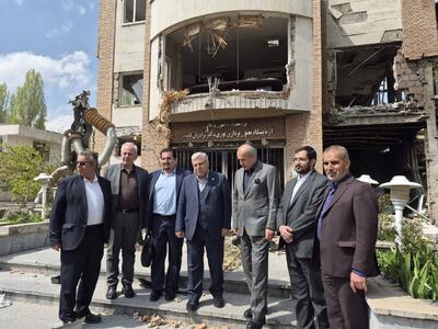  بازدید معاون وزیر علوم از بخش‌های آسیب‌دیده دانشگاه شهیدبهشتی