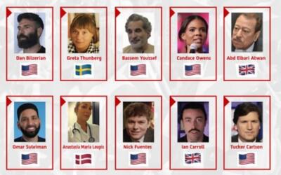  انتشار فهرست رسمی ده دشمن رسانه ای اسرائیل!