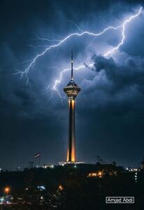  عکس از رعد و برق دیشب تهران