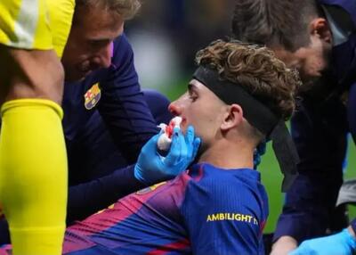  فرمین لوپز با ظاهری متفاوت در تمرین بارسلونا