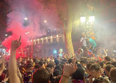  جشن سنتی قهرمانی بارسلونا خراب شد