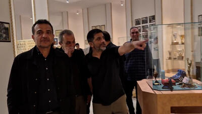  بازدید دبیر و فراکسیون ورزش از موزه فدراسیون کشتی