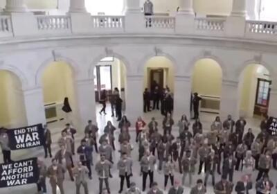  تجمع کهنه‌سربازان آمریکایی در اعتراض به جنگ علیه ایران و نسل‌کشی اسراییل در غزه