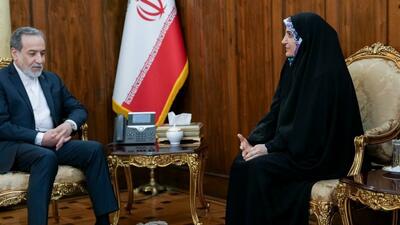  دیدار مهدیه اسفندیاری با عباس عراقچی